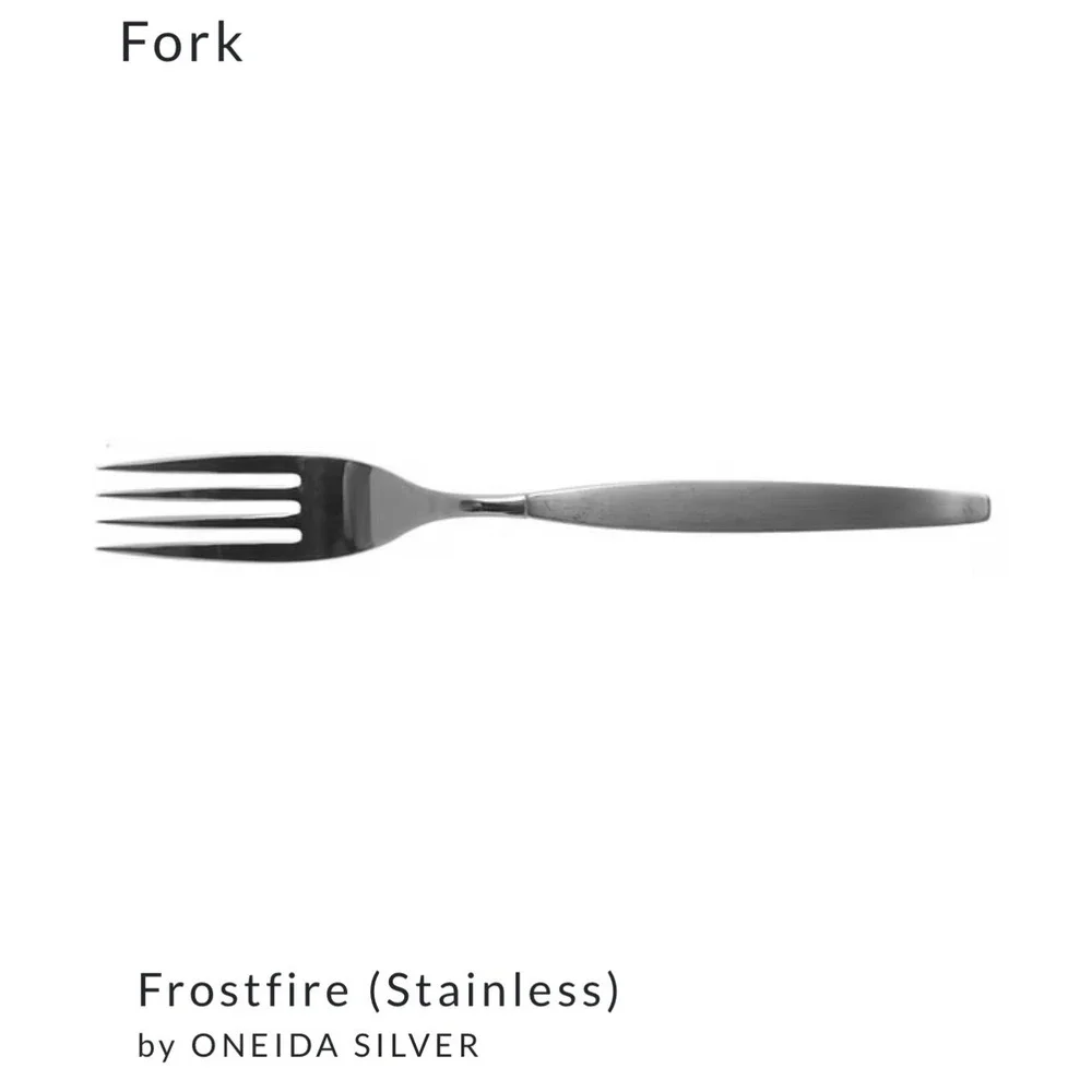 ONEIDA COMMUNITY Frostfire STAINLESS SATIN DINNER FORKS Set of 5